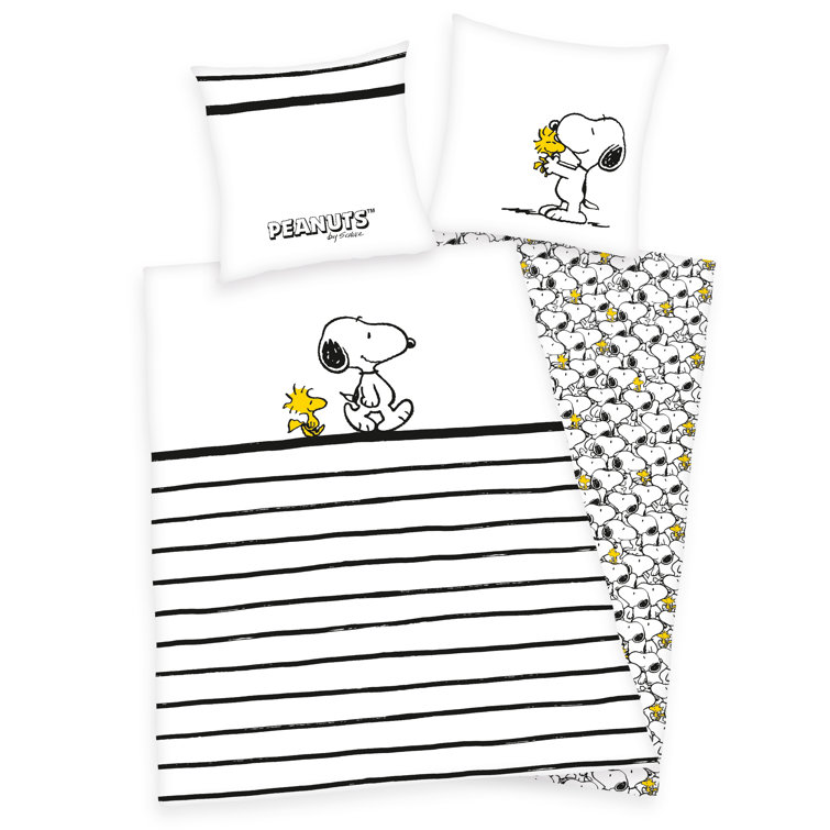 Herding Heimtextil White/Black Reinforced Cotton Reversible Duvet Cover